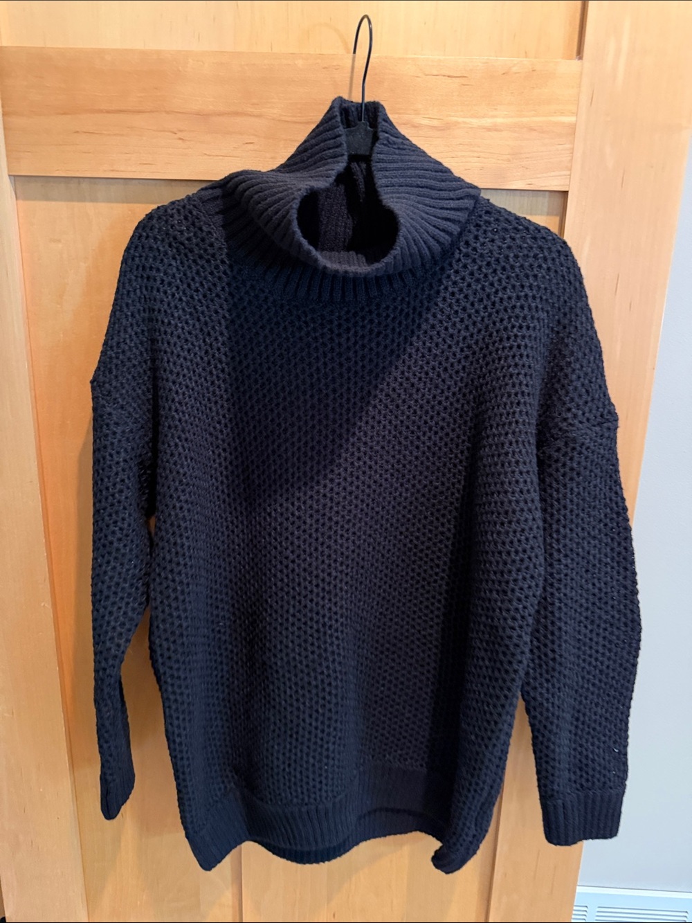 SHEIN Black Chunky Turtleneck Sweater